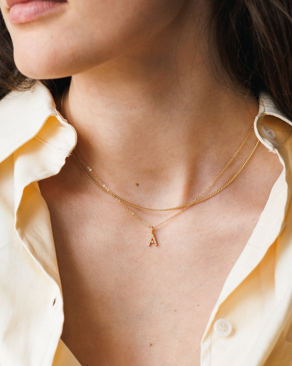 Pearl Initial Necklace