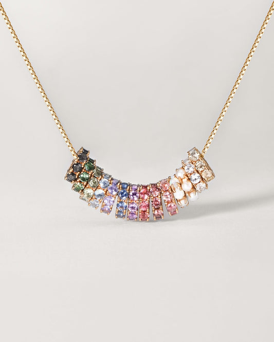 Aura Birthstone Bead Necklace