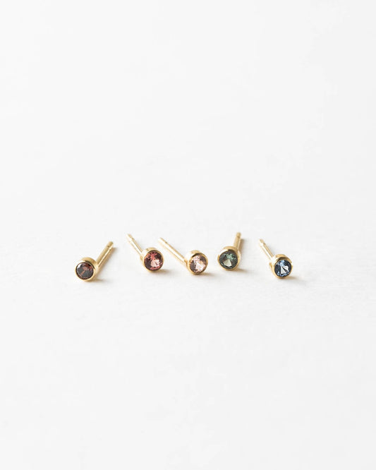 Mini Aura Birthstone Studs