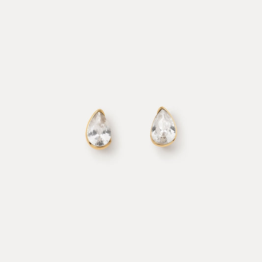 White Sapphire Zephyr Studs
