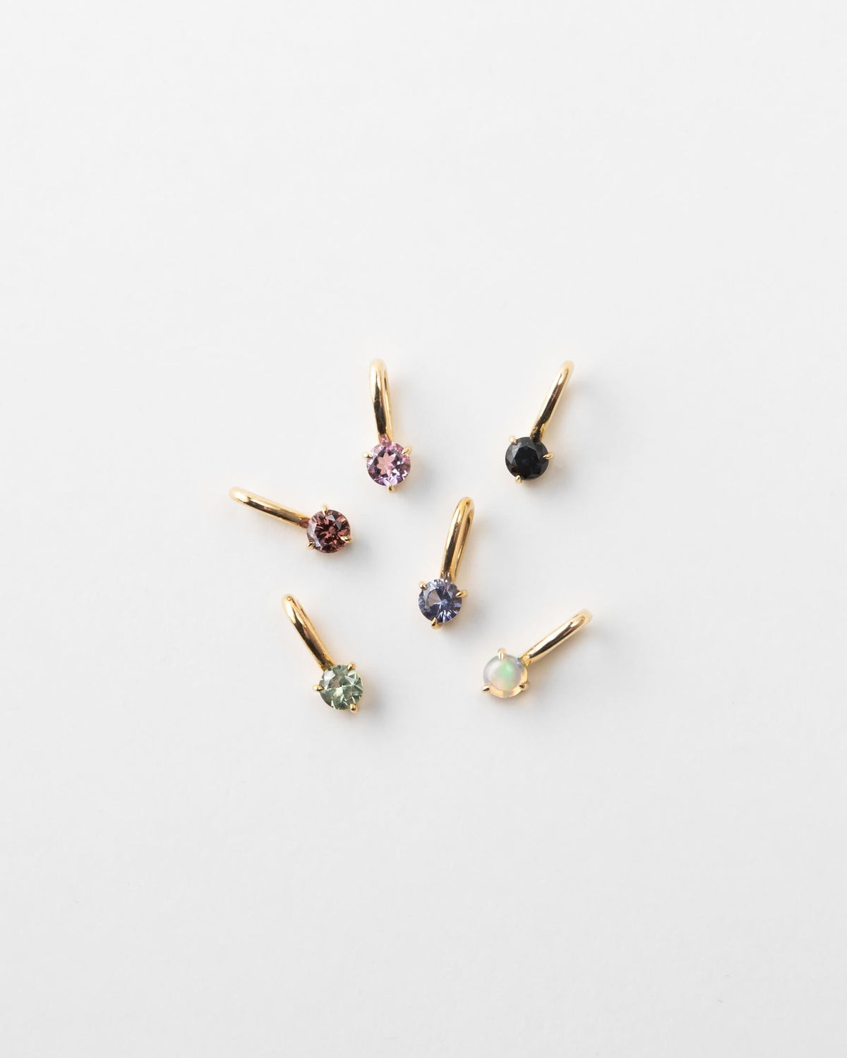 Extra Solid Gold Aura Birthstone Charm