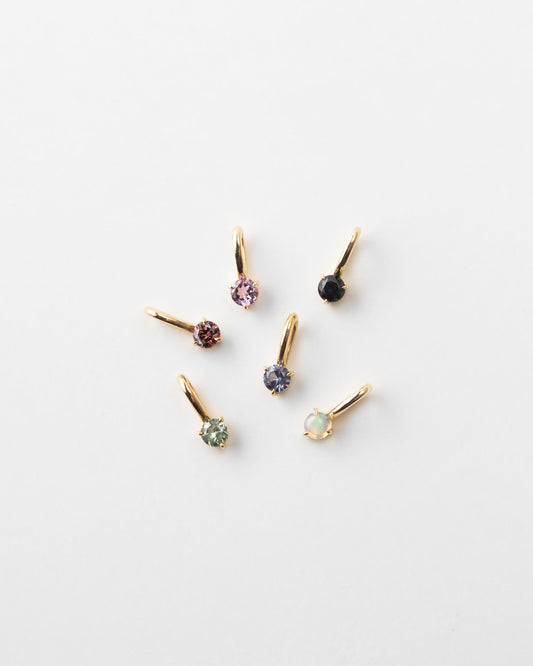 Extra Solid Gold Aura Birthstone Charm