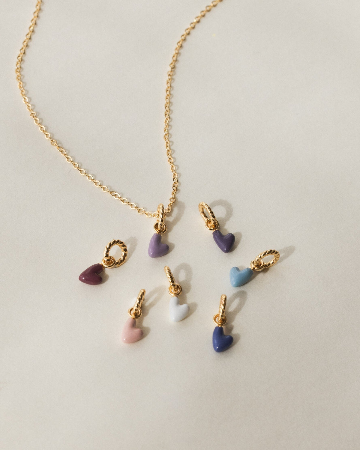 Aura Enamel Heart Charm