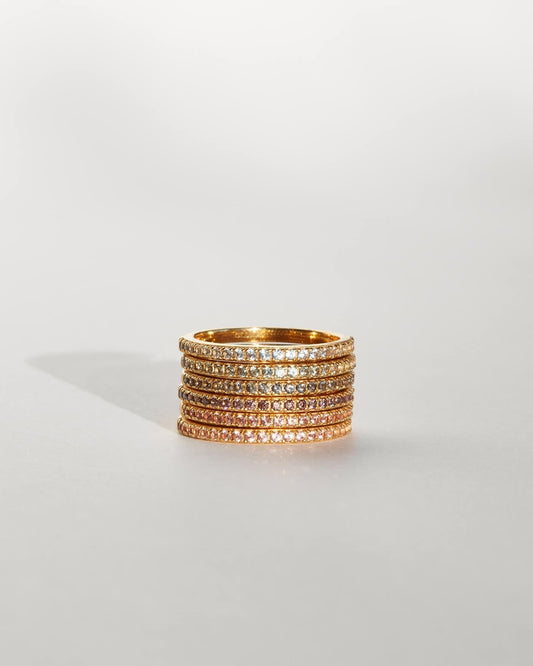 Gold Aura Birthstone Stacking Ring