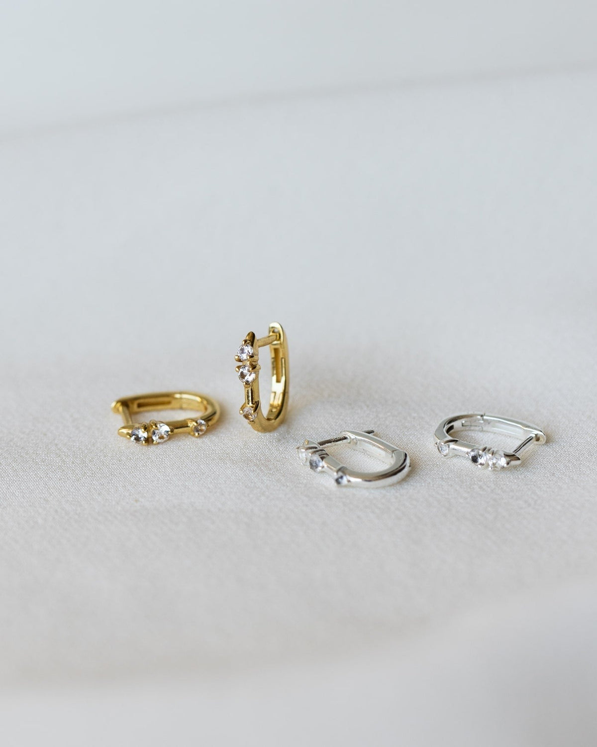 Orion White Sapphire Hoops