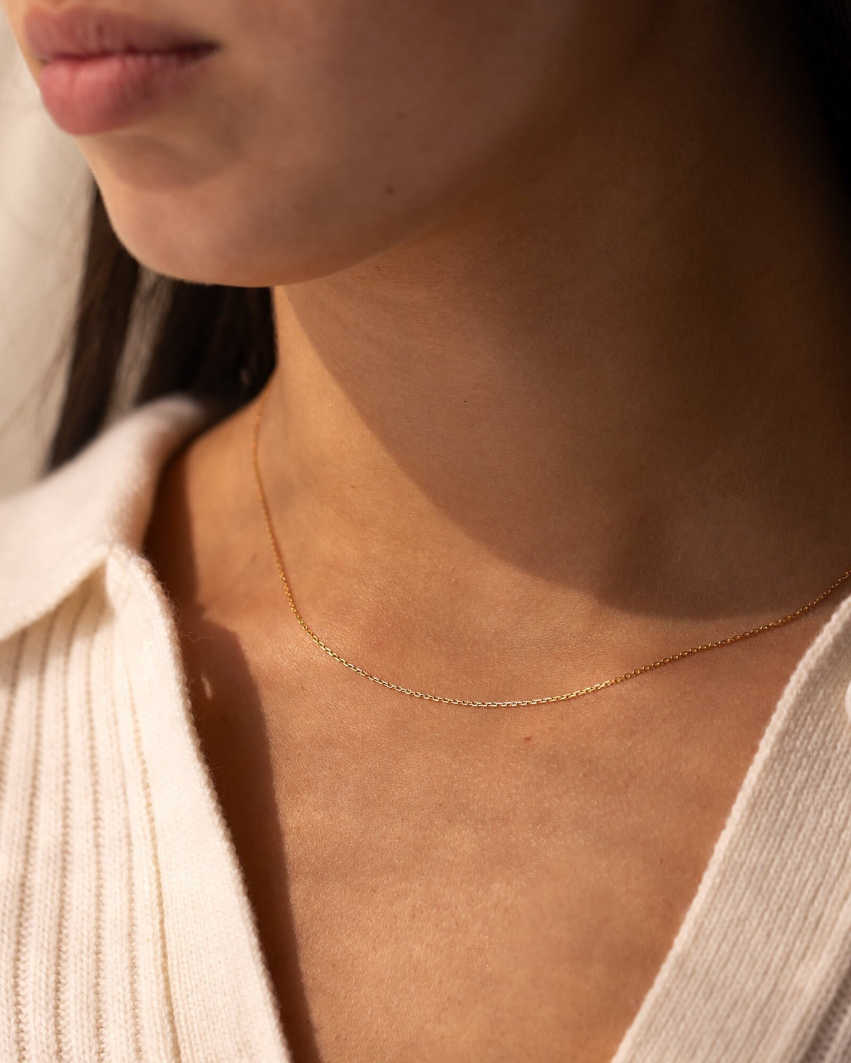 Solid Gold Fine Cable Chain