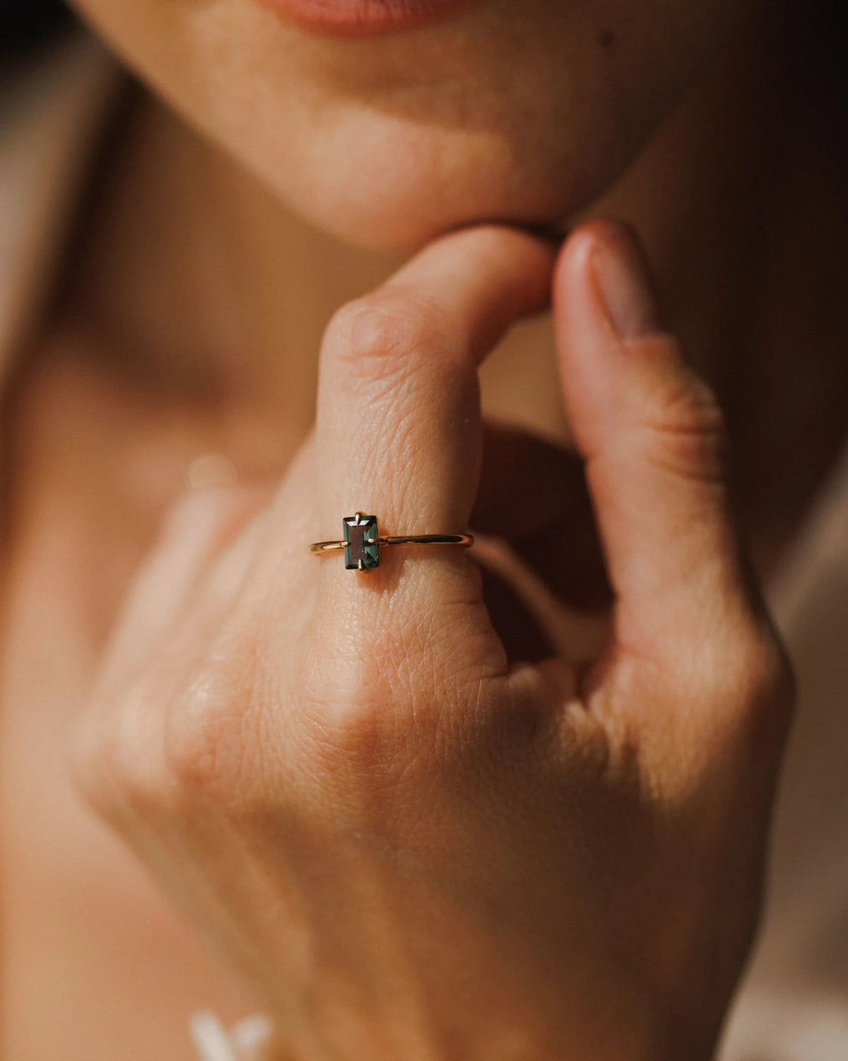 Solid Gold Grand Baguette Ring