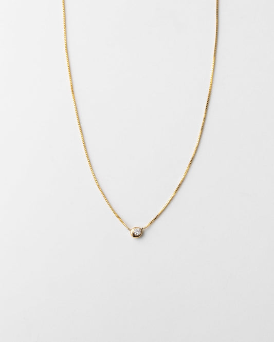 Gaia Diamond Solitaire Necklace