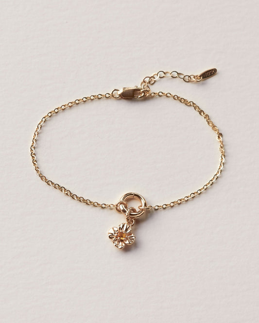 California Poppy Charm Bracelet
