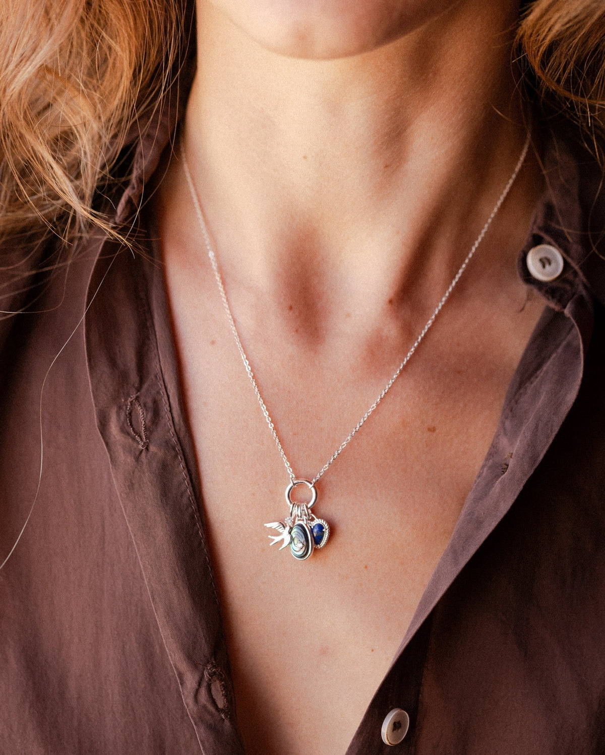 Silver Deliverer Charm Necklace