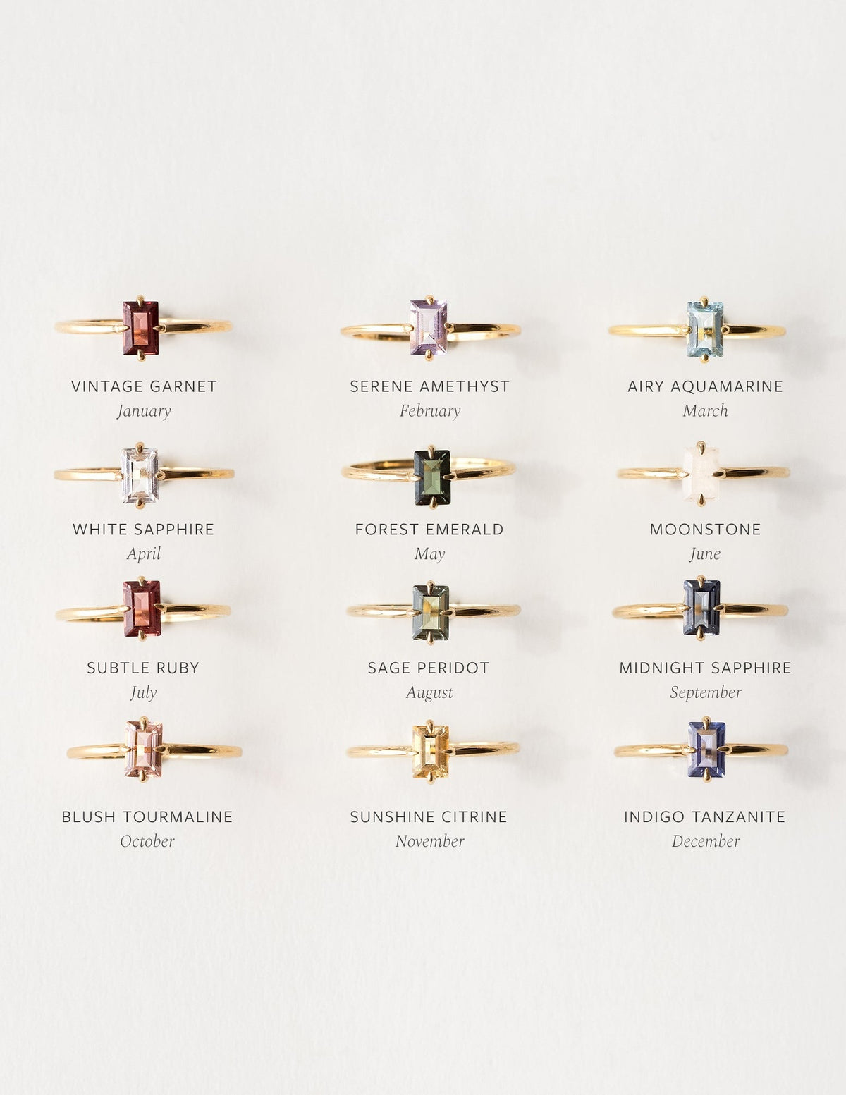 Solid Gold Grand Baguette Ring