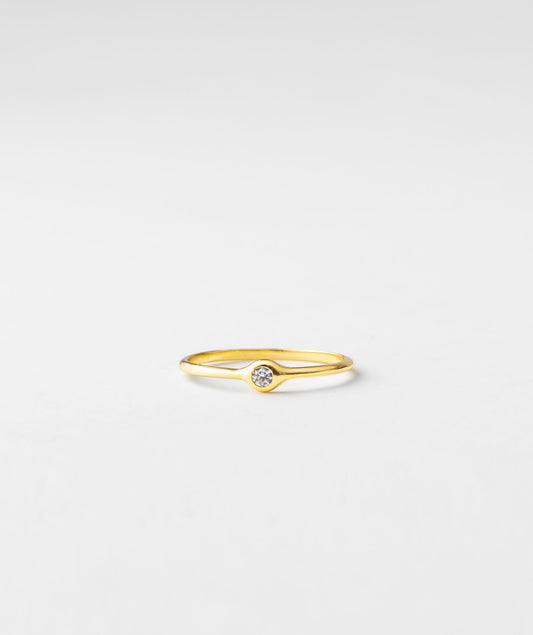 Gaia White Sapphire Solitaire Ring