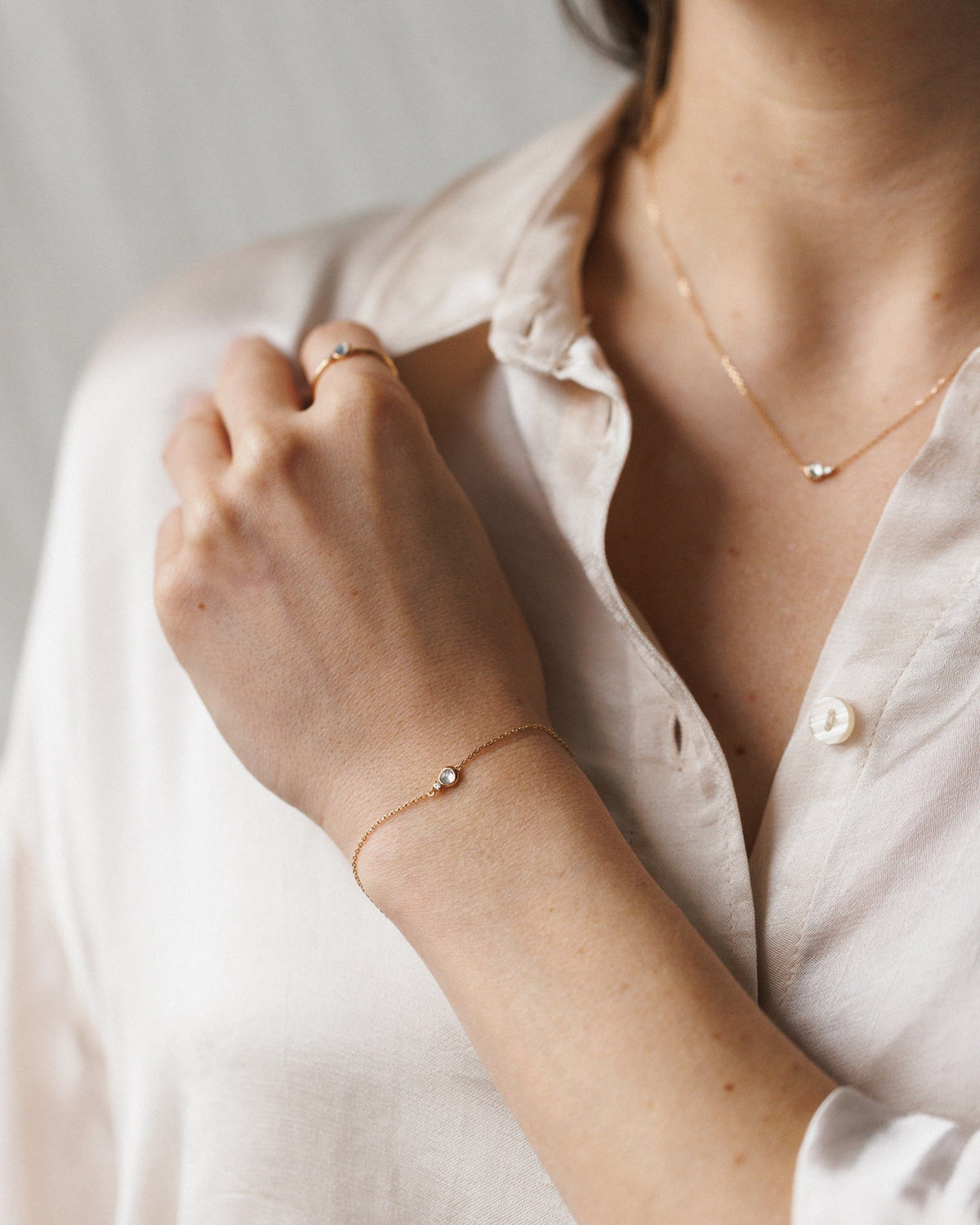 Solid Gold Moonstruck Bracelet