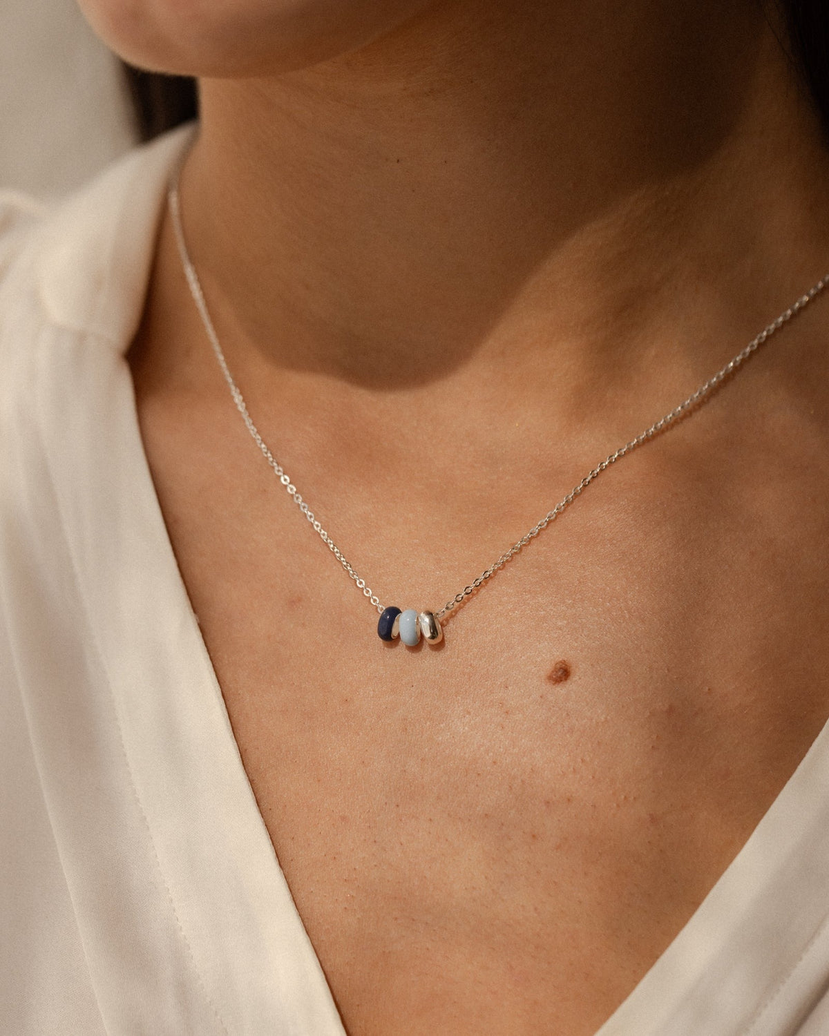 Aura Enamel Bead Necklace
