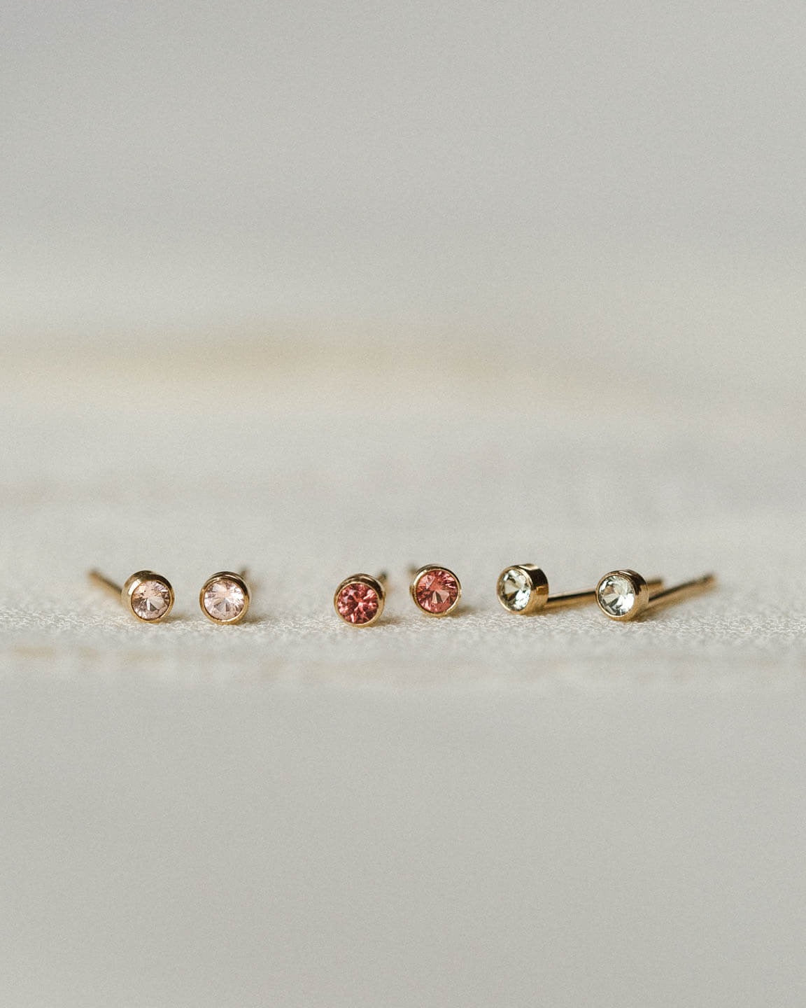 Mini Aura Birthstone Studs