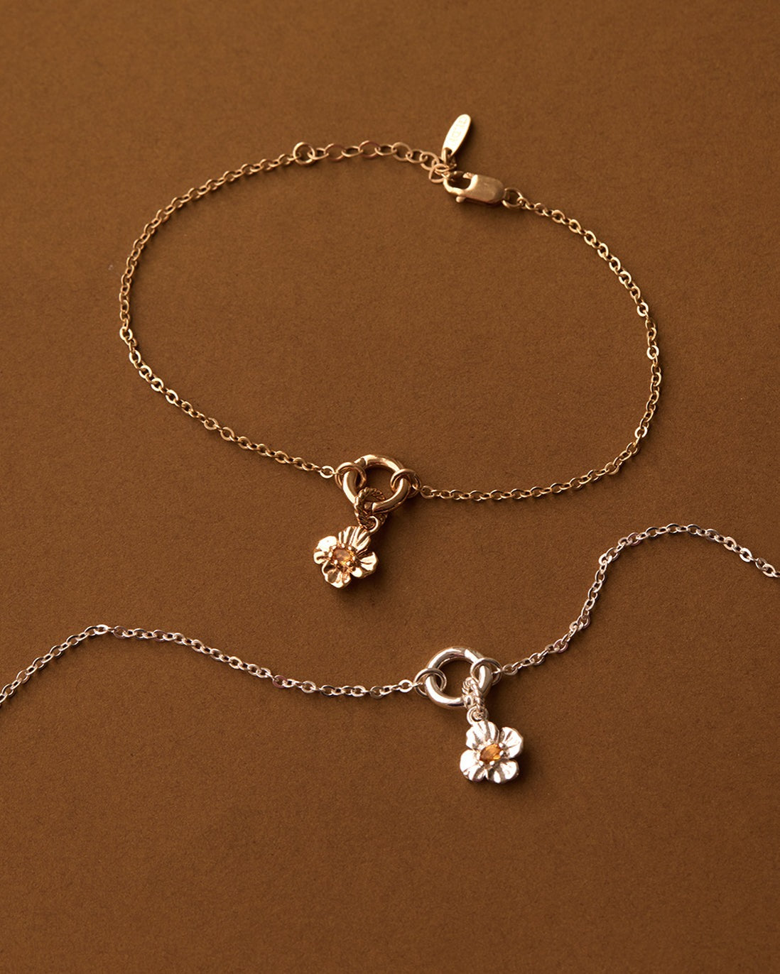 California Poppy Charm Bracelet