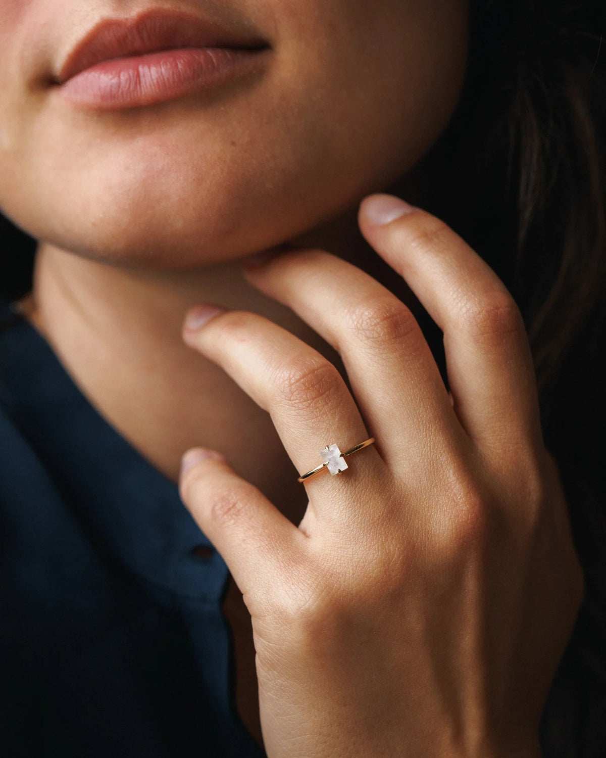 Solid Gold Grand Baguette Ring