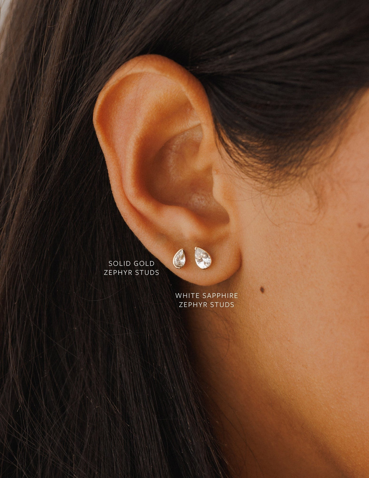 Solid Gold Zephyr Studs