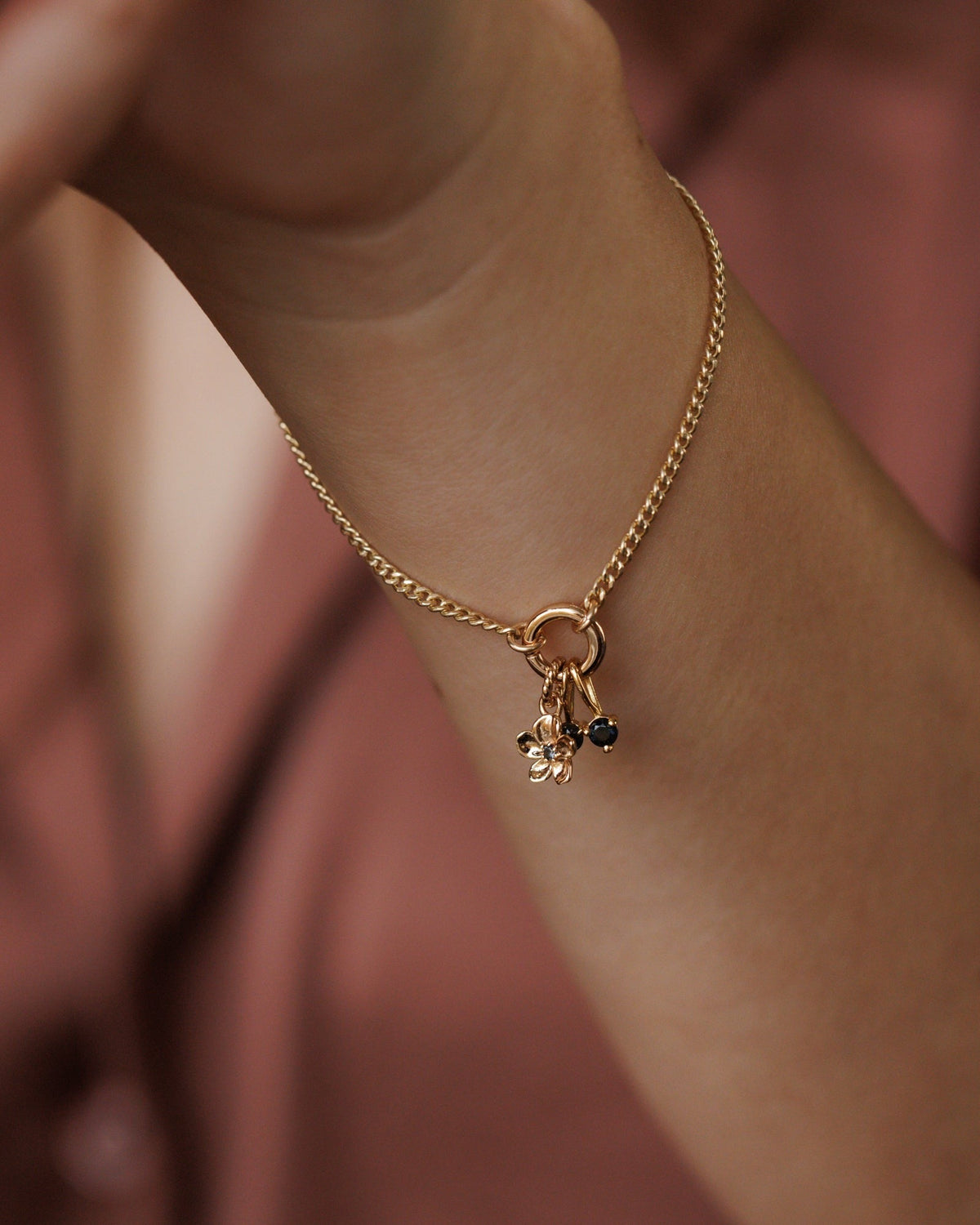 Charm Holder Curb Bracelet