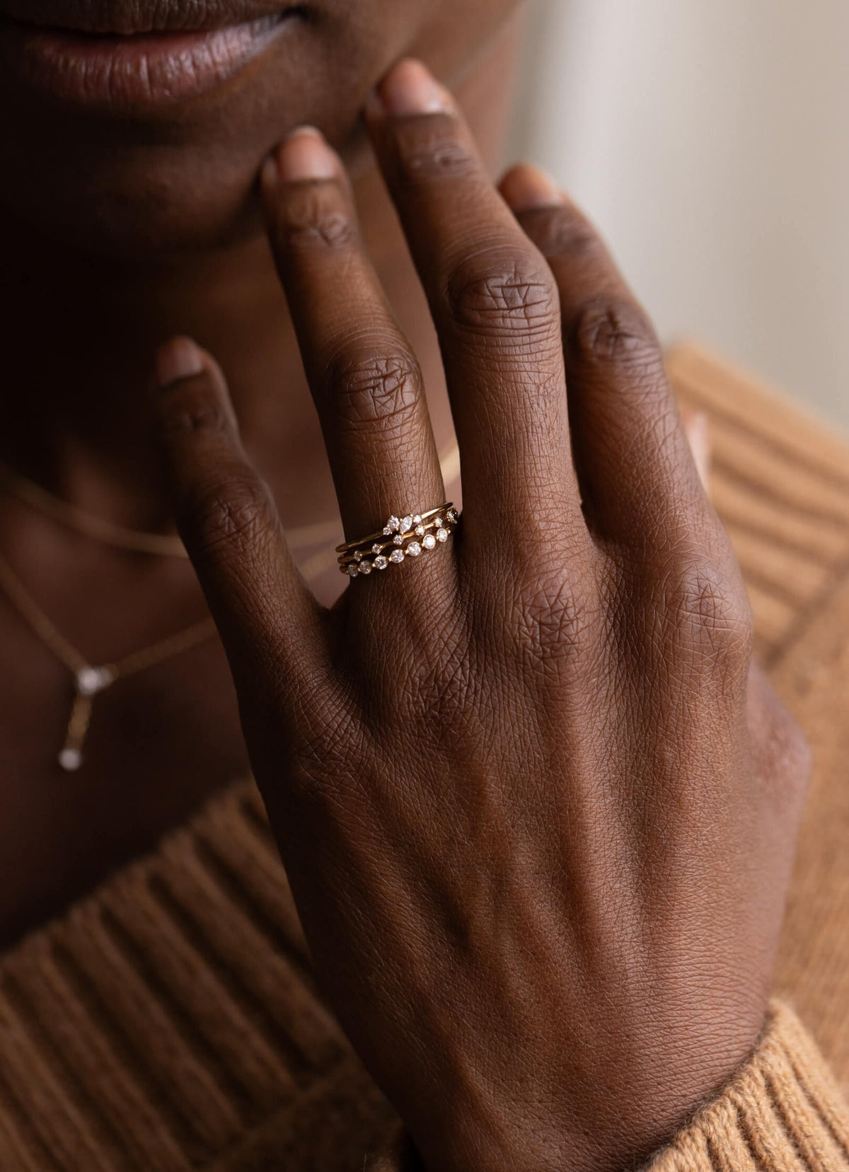 Diamond Star Cluster Ring