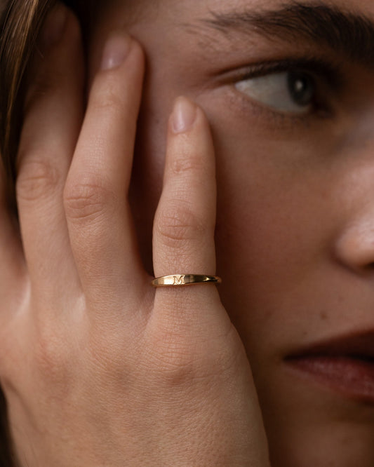 Slim Signet Pinky Ring