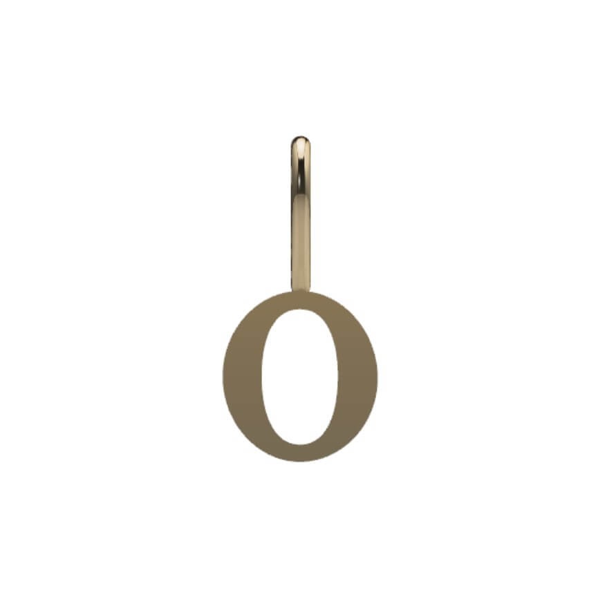 14k Serif Initial Pendant