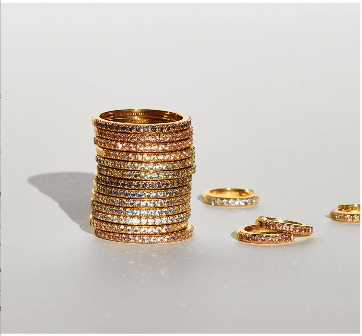 Aura Birthstone Hoops & Ring Set
