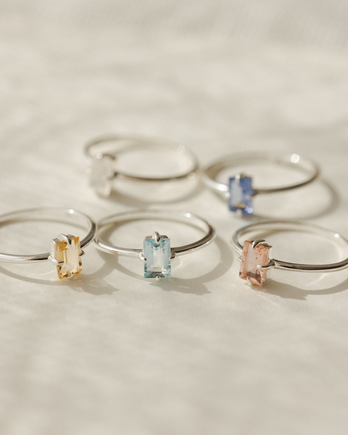 Silver Grand Baguette Ring