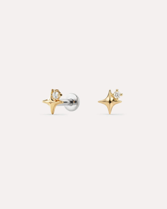 Celeste Diamond Flatback Studs