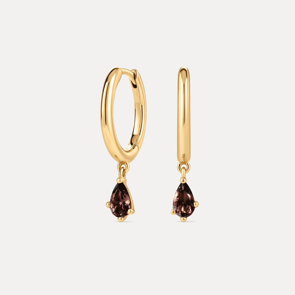 Aura Birthstone Drop Hoops