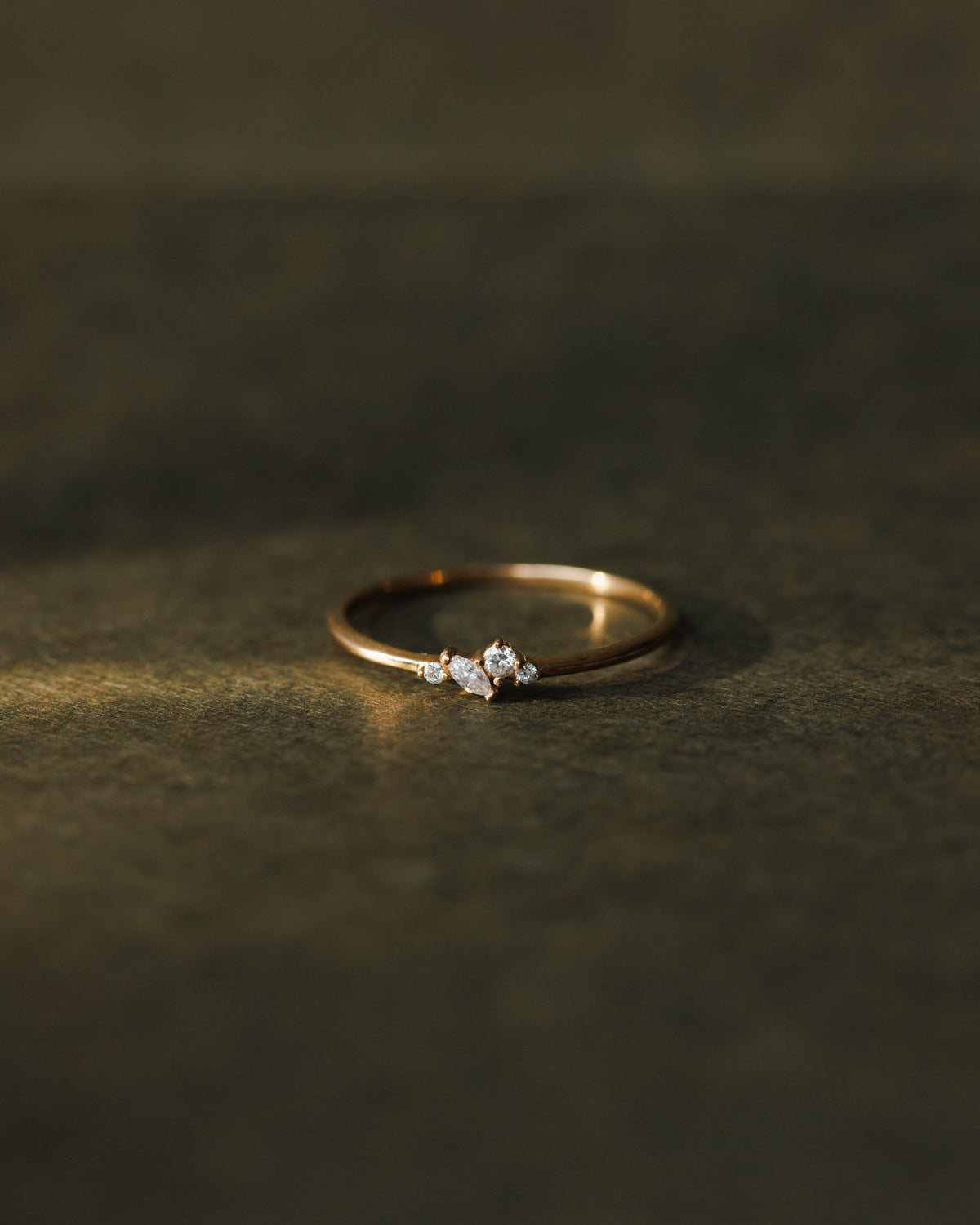 Diamond Star Cluster Ring