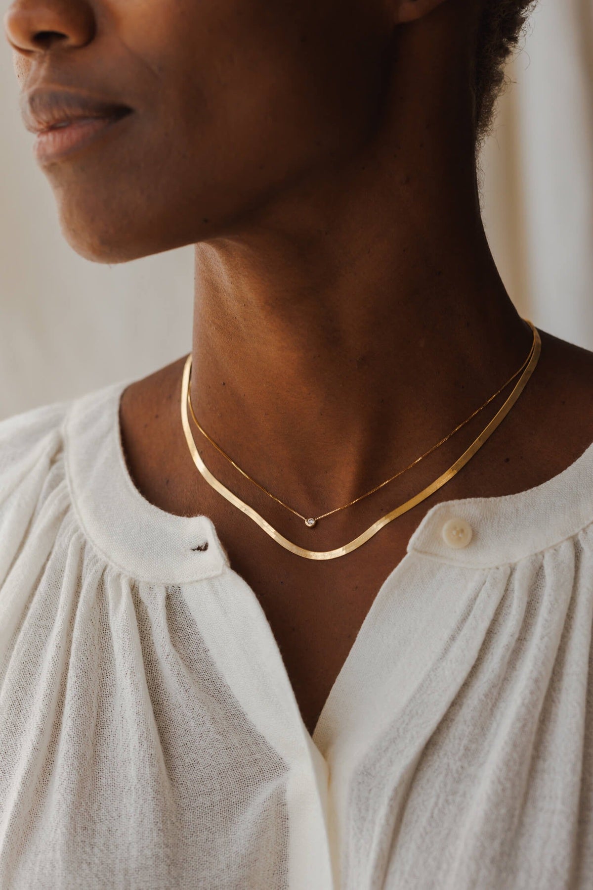 Gaia Diamond Solitaire Necklace
