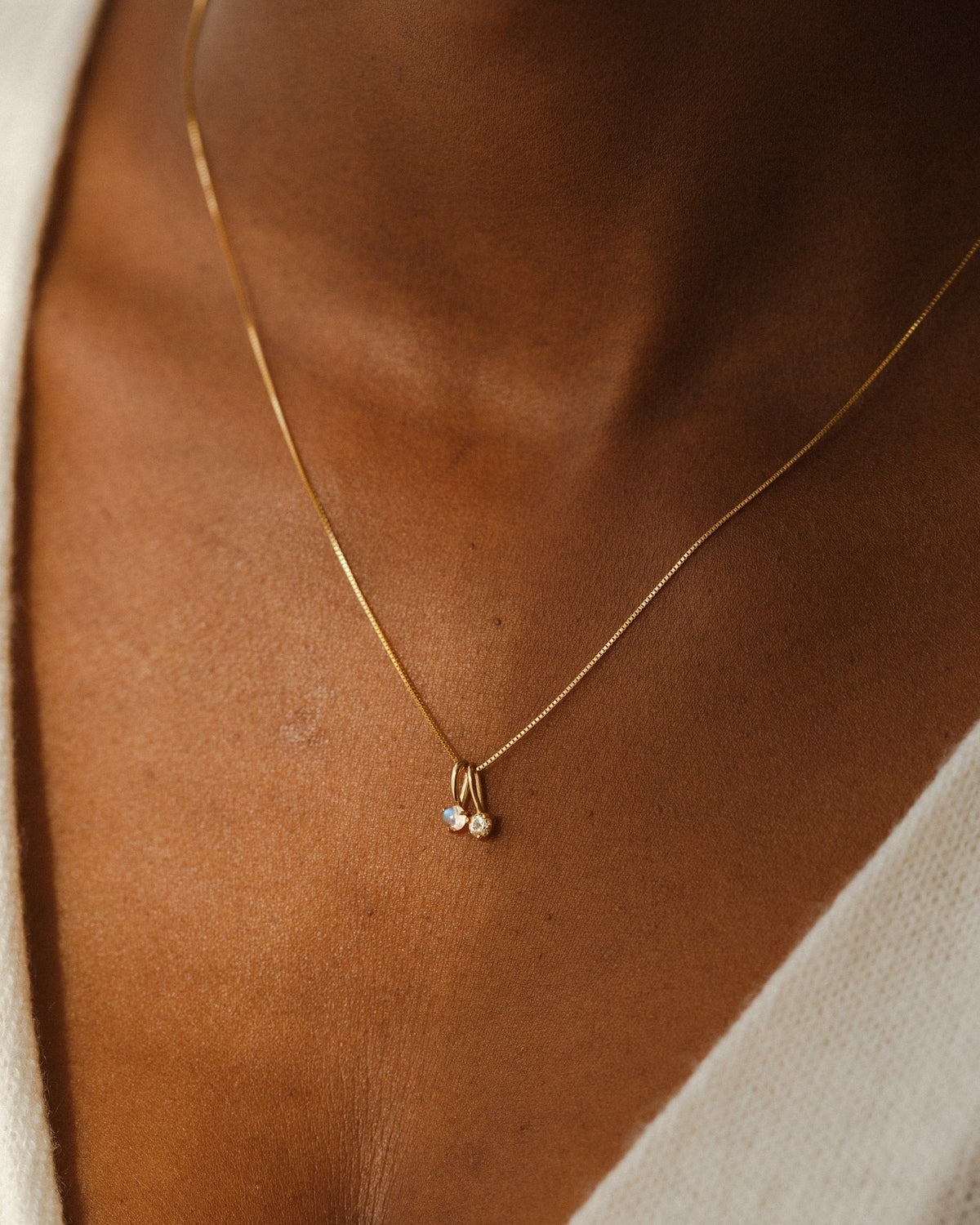Extra Solid Gold Aura Birthstone Charm