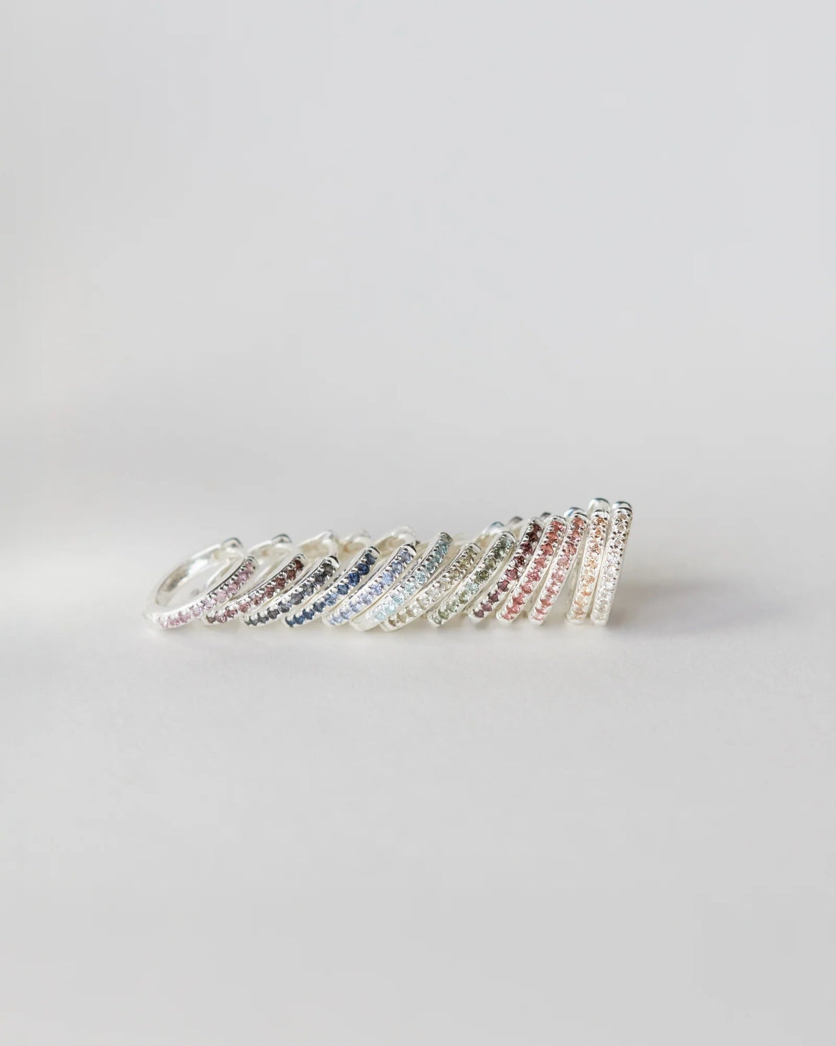 Aura Birthstone Huggie Hoops