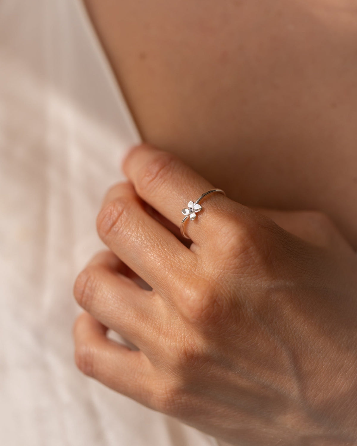 Midnight Blossom Ring