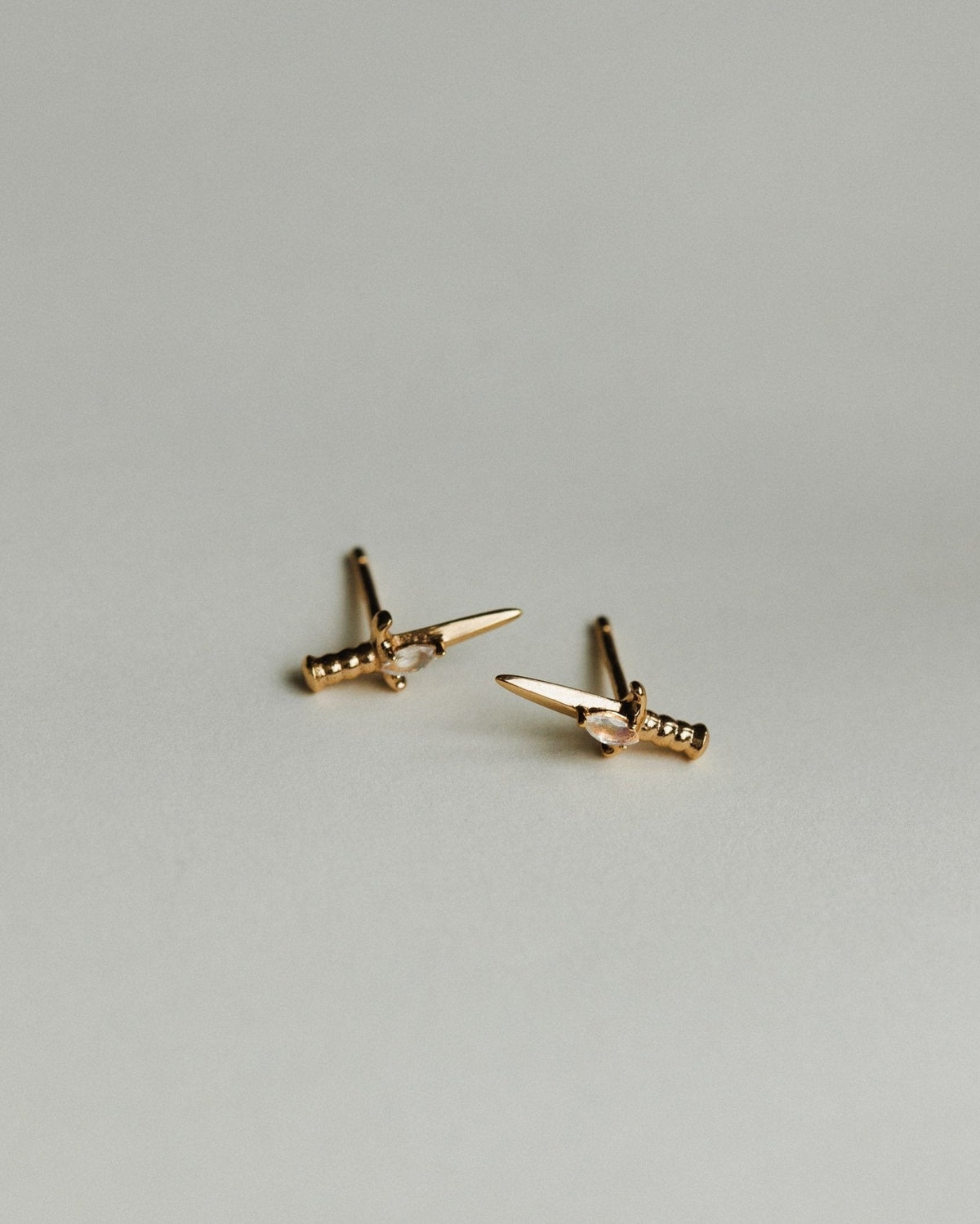 Moonstone Dagger Studs