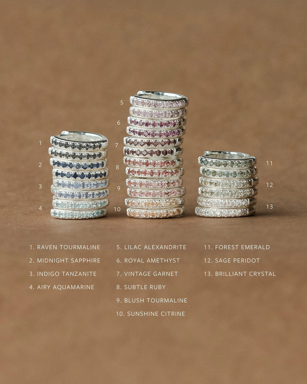 Aura Birthstone Huggie Hoops