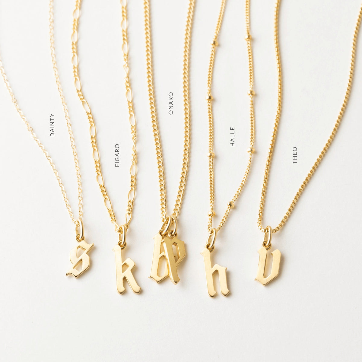 Gothic Initial Pendant