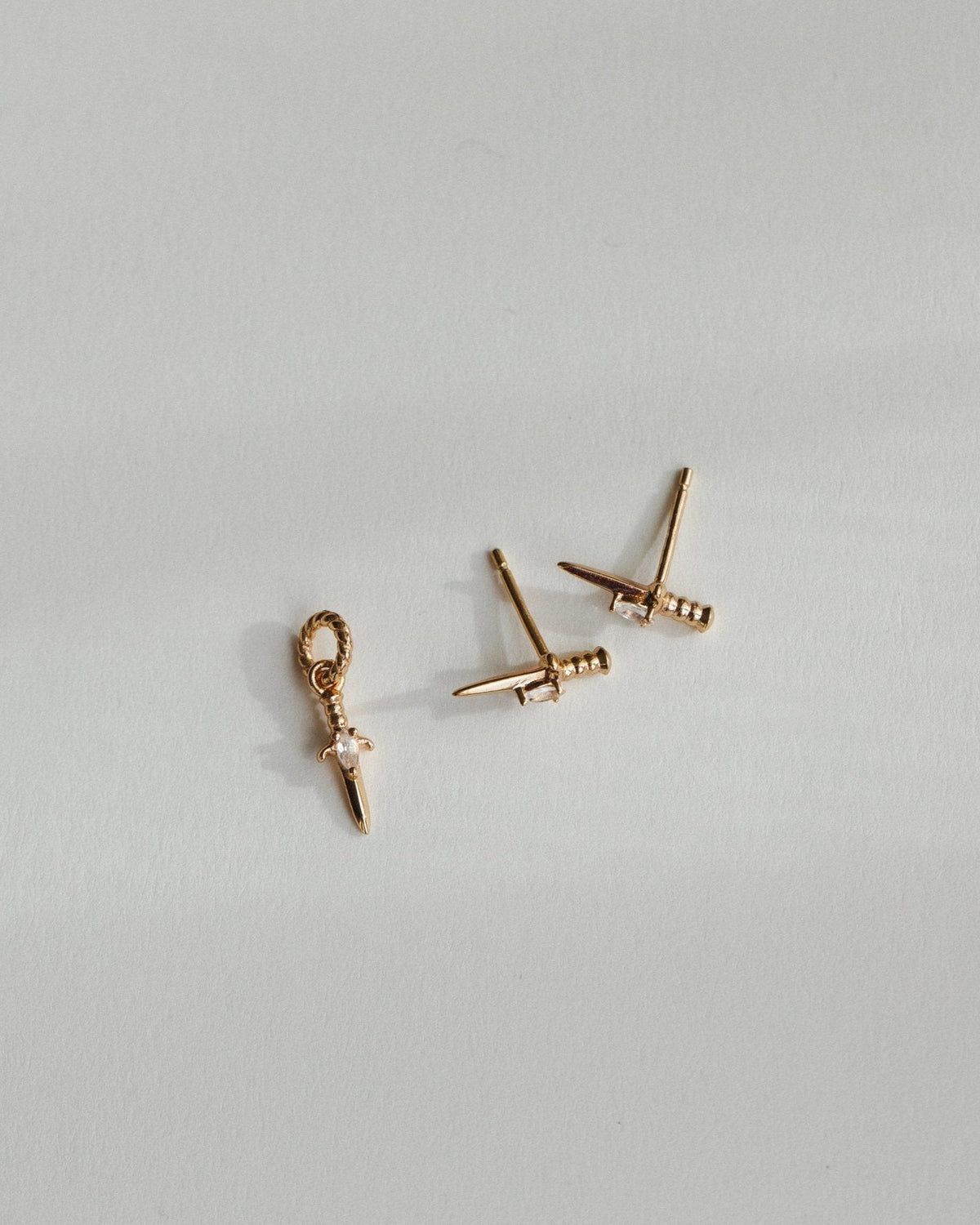 Moonstone Dagger Studs