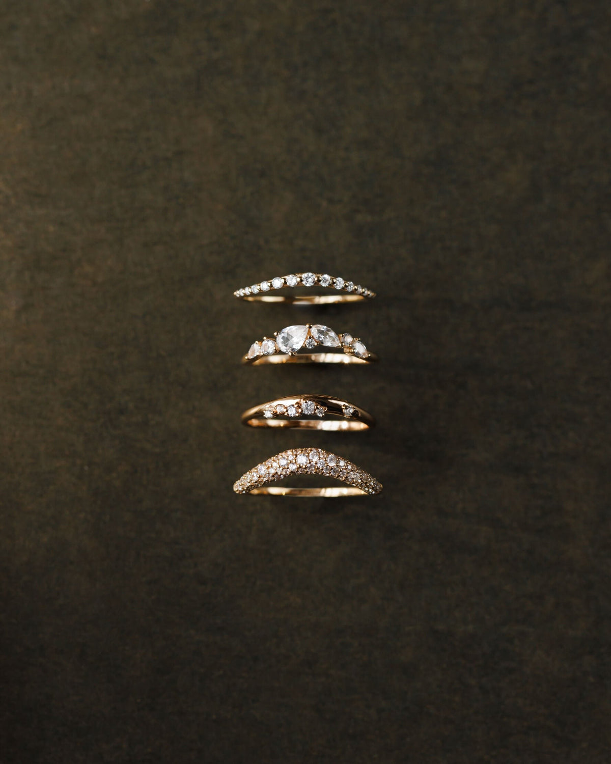 Dappled Diamond Flow Ring
