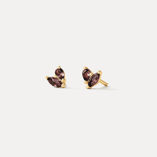 Aura Birthstone Duo Studs