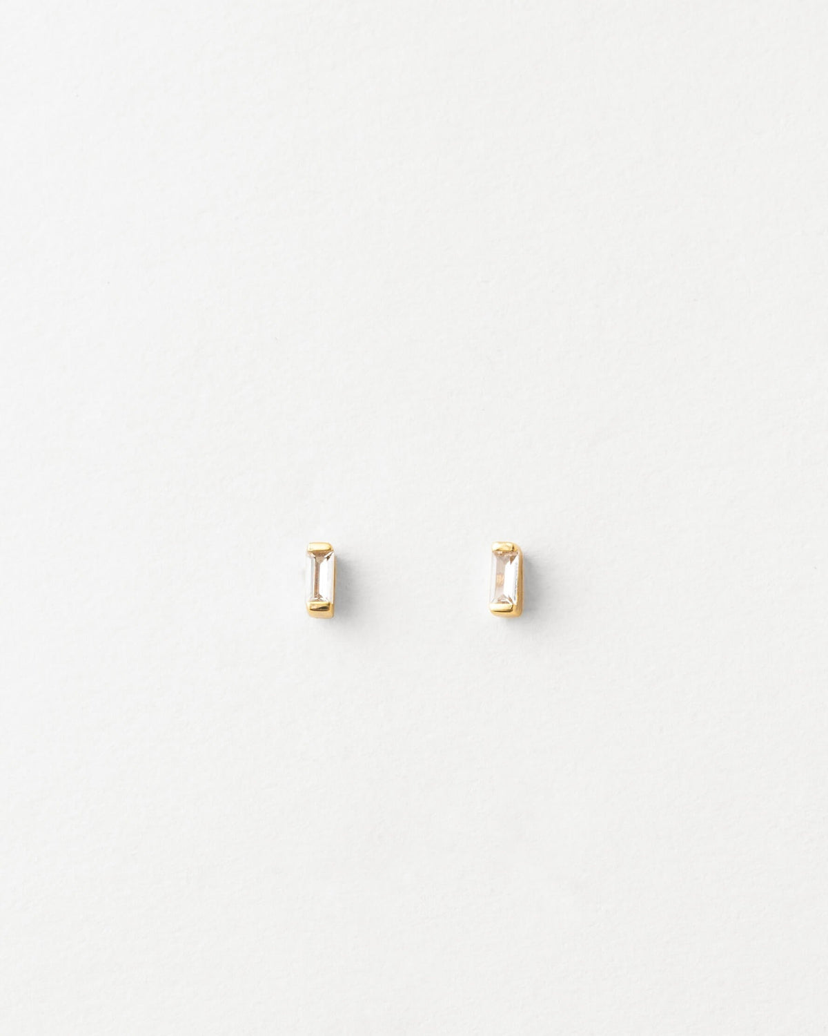 Deco White Sapphire Studs