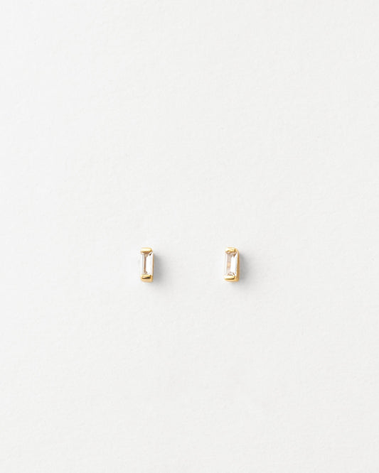 Deco White Sapphire Studs