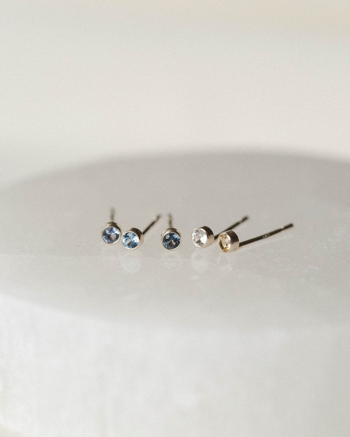 Mini Aura Birthstone Studs
