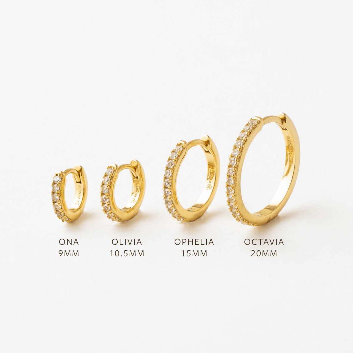 Ophelia White Sapphire Hoops
