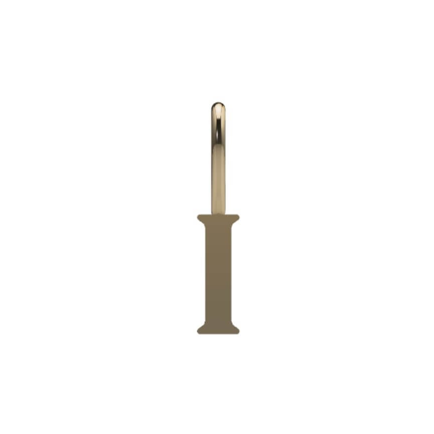 14k Serif Initial Pendant