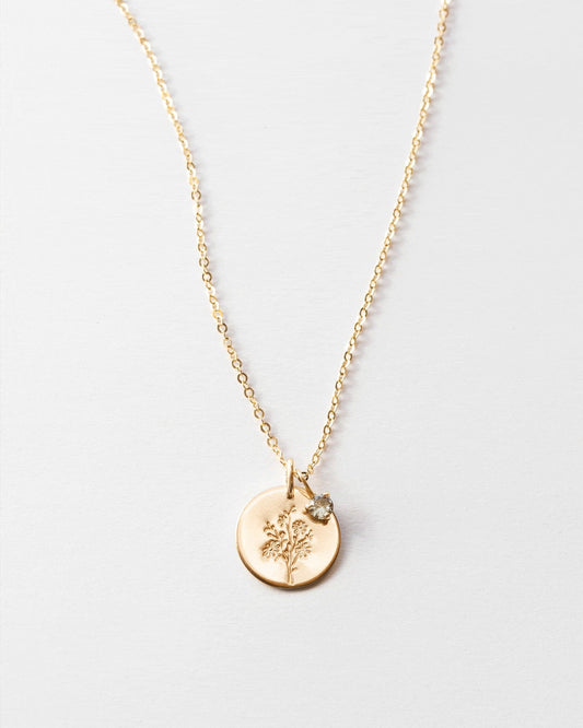 Flora Birthstone Necklace