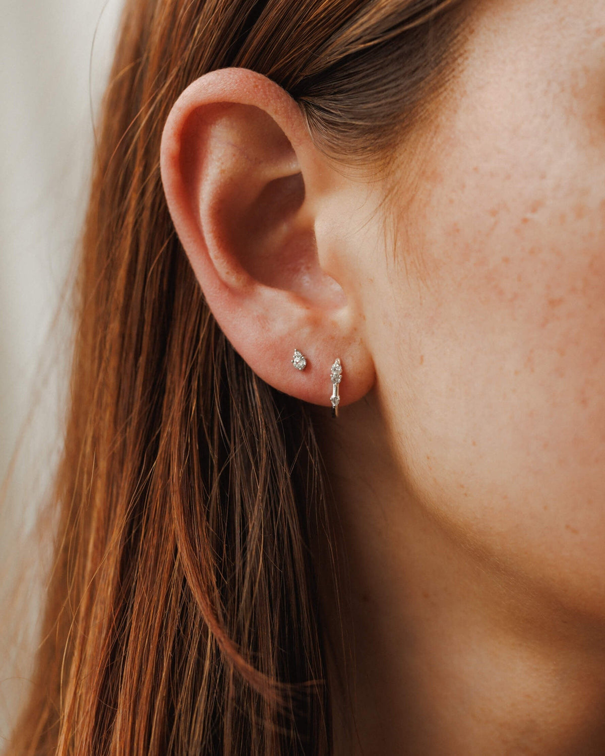 Morningstar White Sapphire Studs