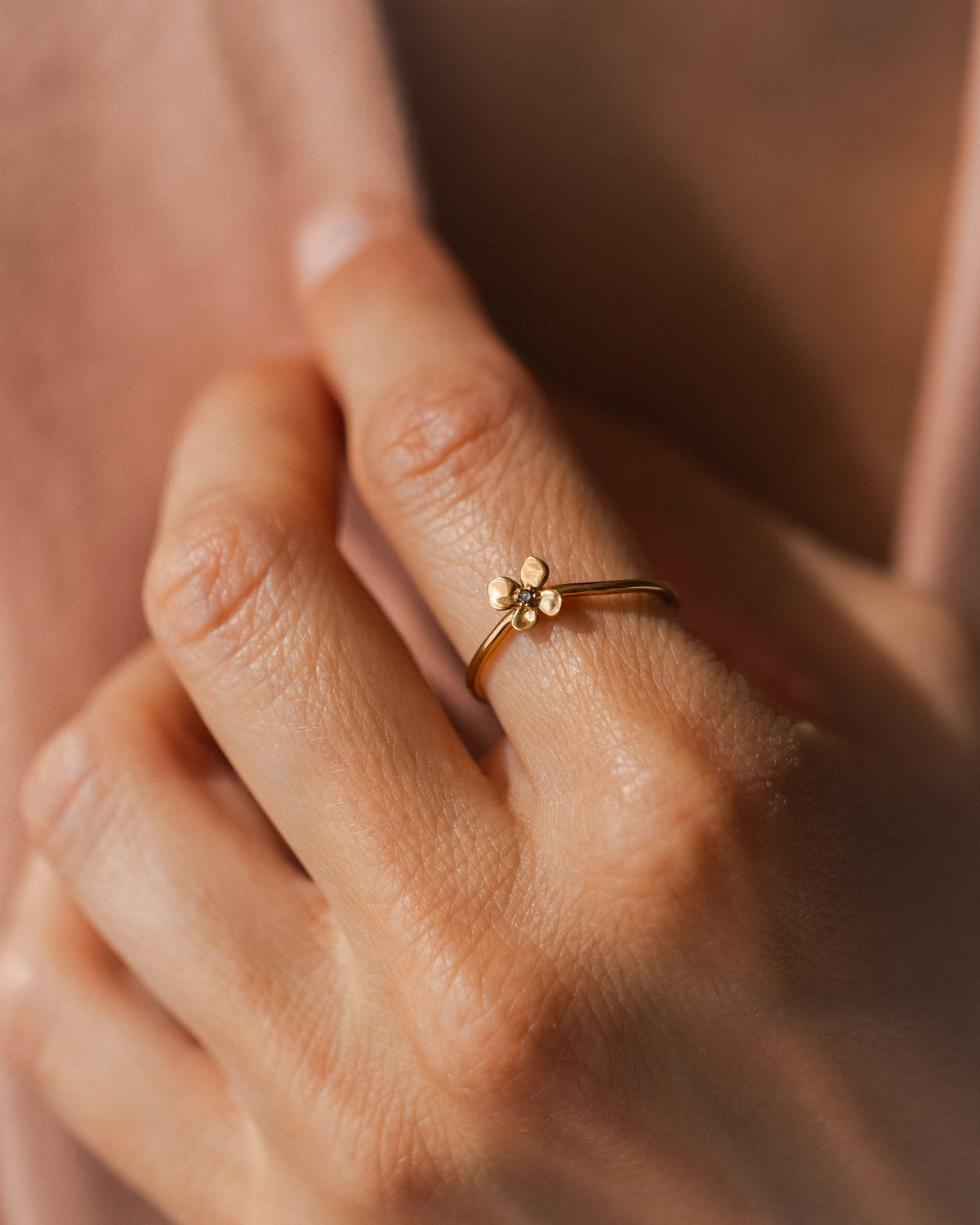 Midnight Blossom Ring
