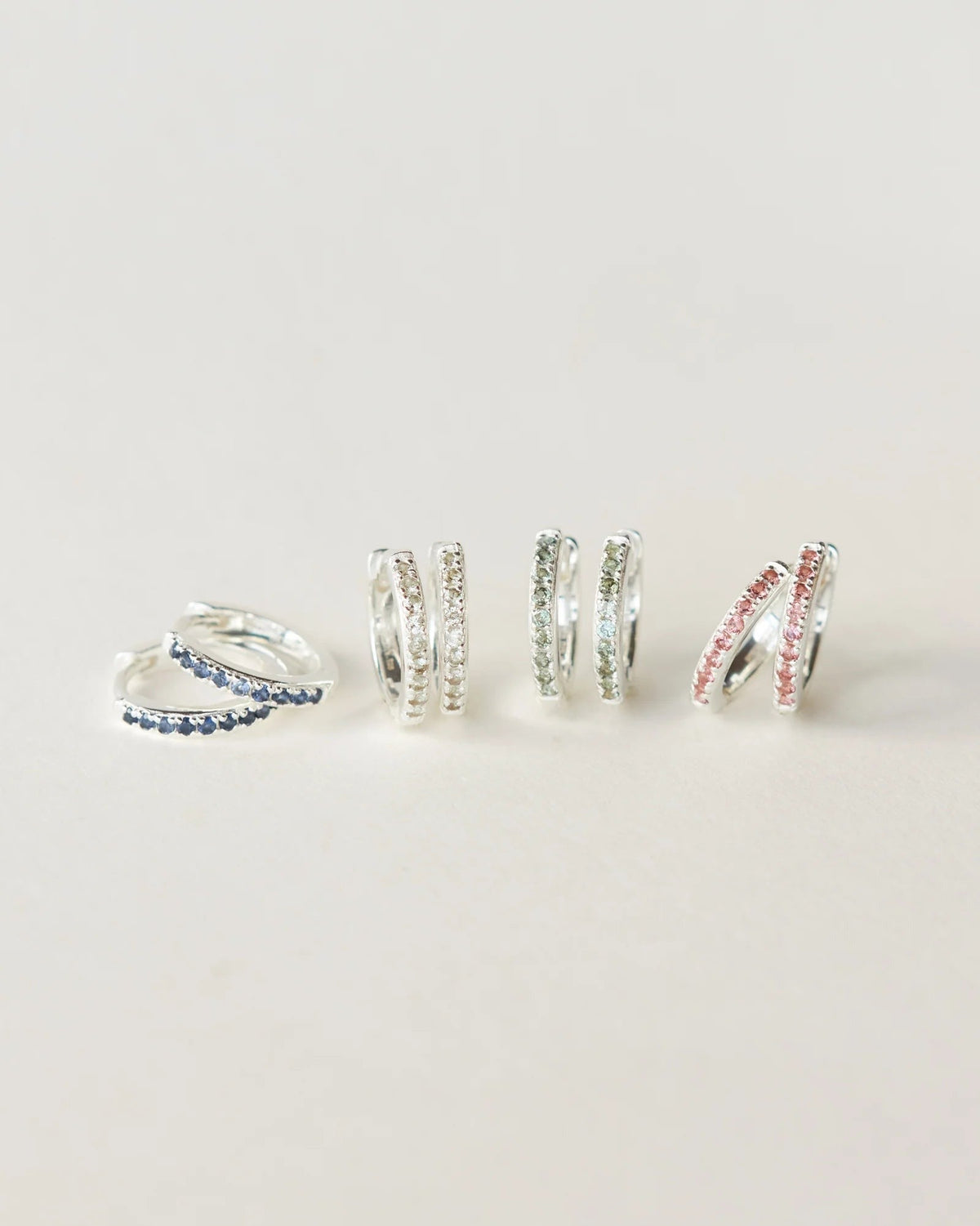 Aura Birthstone Huggie Hoops